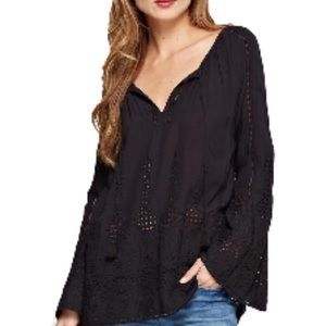 NWT Black eyelet boho top by Lovestitch
